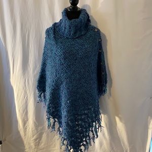Currency by Helen Welsh Poncho, Purple and Teal